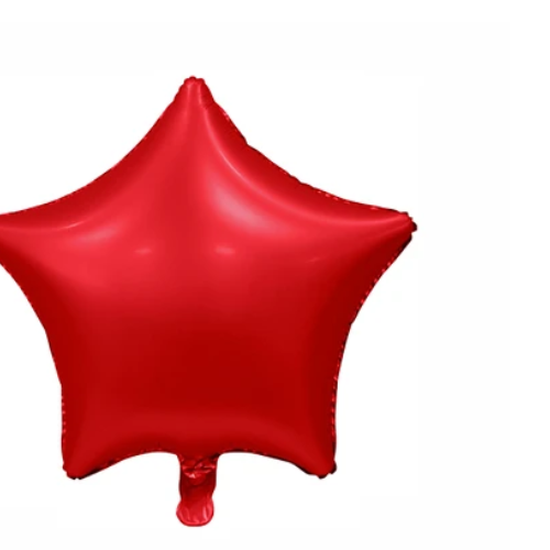 Globo Métalico Estrella Color Rojo 45Cm-1