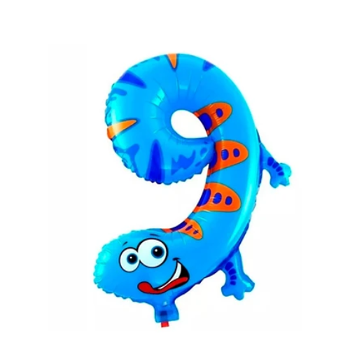 Globo Numero 9 Dinosaurio 30x46cm-0