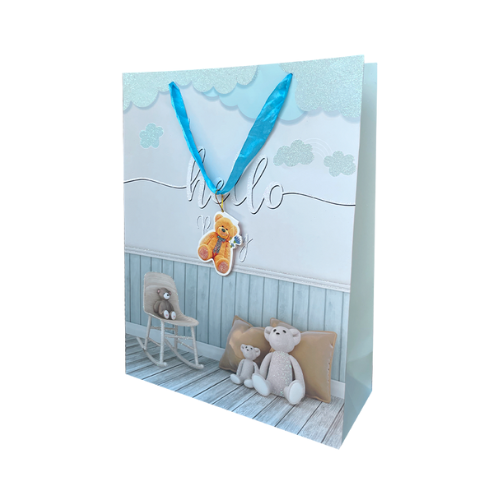 Bolsa De Regalo Oso Conejo Jirafa Bebe 31X12X40Cm 12 Unid -0