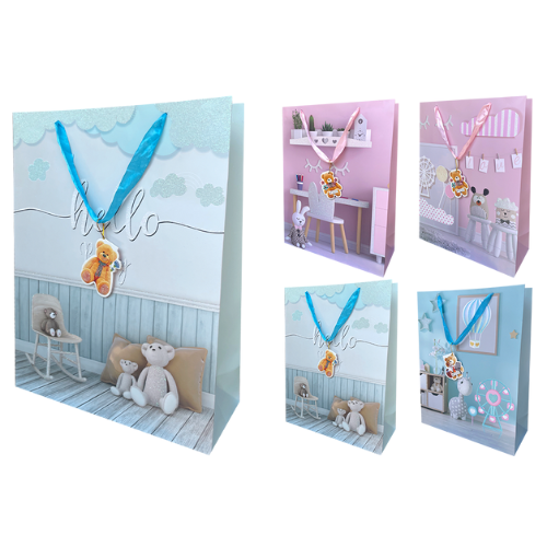 Bolsa De Regalo Oso Conejo Jirafa Bebe 31X12X40Cm 12 Unid -1