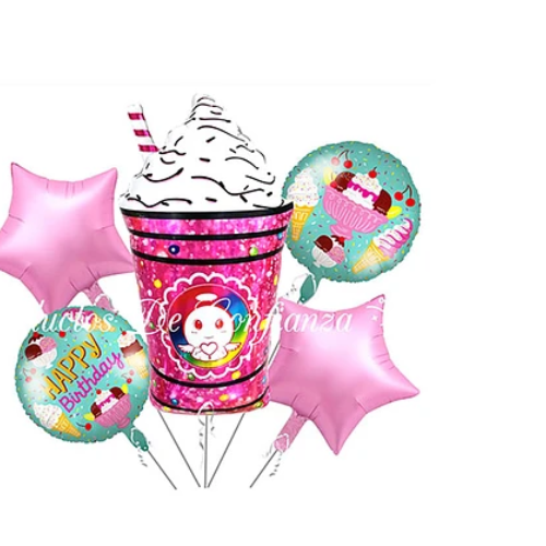 Set De Globos Metálicos Helados 5Pcs-1