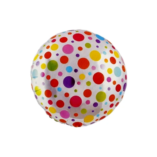 Globo Metalico De Puntos Multicolor 18-0