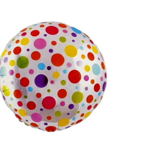 Globo Metalico De Puntos Multicolor 18-1