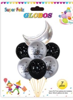 BUQUET GLOBOS  LUNA PLATEADA-0