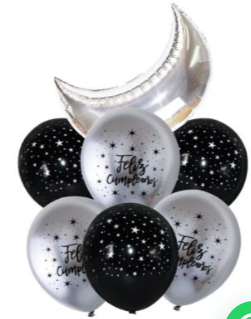 BUQUET GLOBOS  LUNA PLATEADA-1