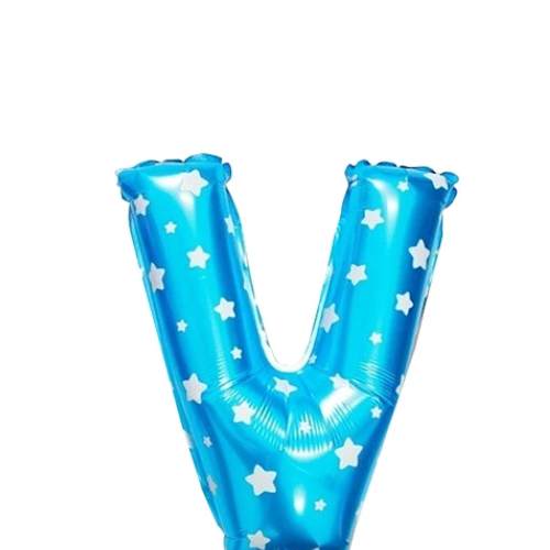 Globo Letra V Azul 16 Pulgadas-1