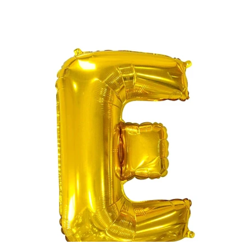 Globo Letra E Oro 16 Pulgadas-1