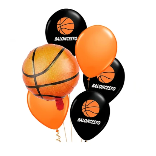 Set De Globos Baloncesto 6 Pcs