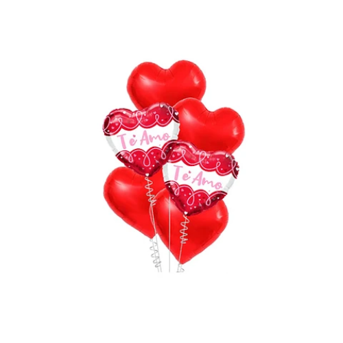 Set De Globos Metalicos Te Amo 6Pcs-0