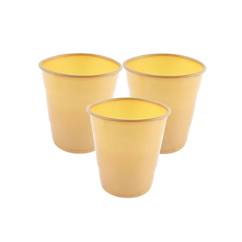Vasos Plásticos Color Dorado 10pcs-0