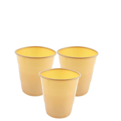 Vasos Plásticos Color Dorado 10pcs-1