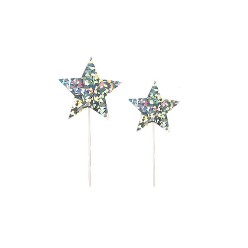 Toppers De Estrella 7pcs Color Plata-0