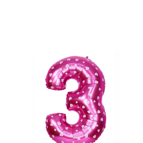 Globo Número 3 Rosa 16 Pulgadas-1