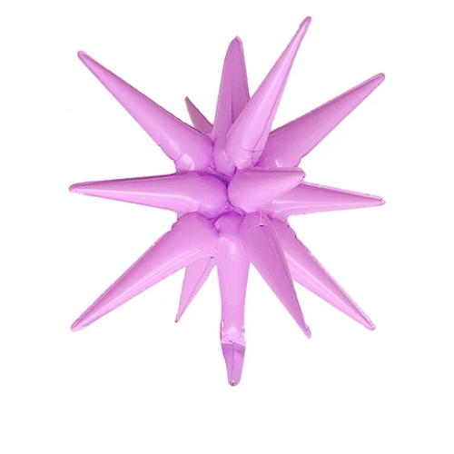 Globo Metalico Estrella Explosion Morado Pastel 44x55Cm-0