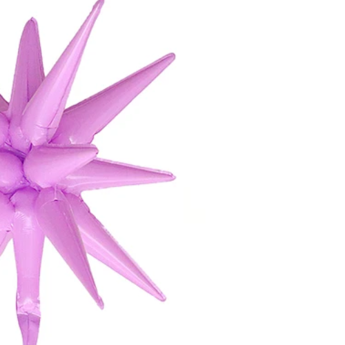 Globo Metalico Estrella Explosion Morado Pastel 44x55Cm-1