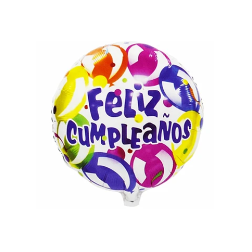 Globo Metalico Feliz Cumpleanos Colores 45Cm-0