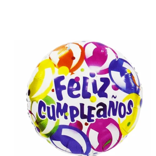 Globo Metalico Feliz Cumpleanos Colores 45Cm-1