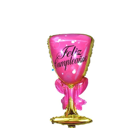 Globo Metálico Copa Rosa 46x81 cm-1