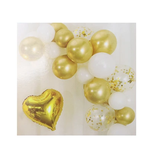 Set De Globos Color Oro 25pcs
