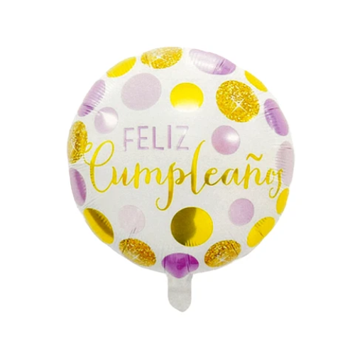 Globo Metalico Feliz Cumpleanos Rosa Oro 45Cm-0