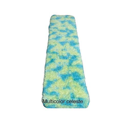Alfombra Peluda De Pasillo 180x50 Multicolor Celeste-0