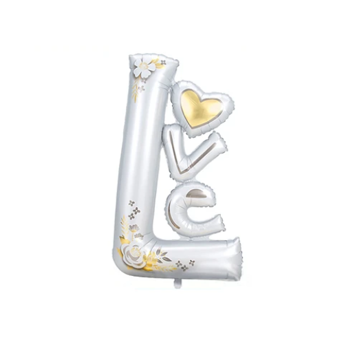 Globo Metálico Love Blanco 62x113Cm-0