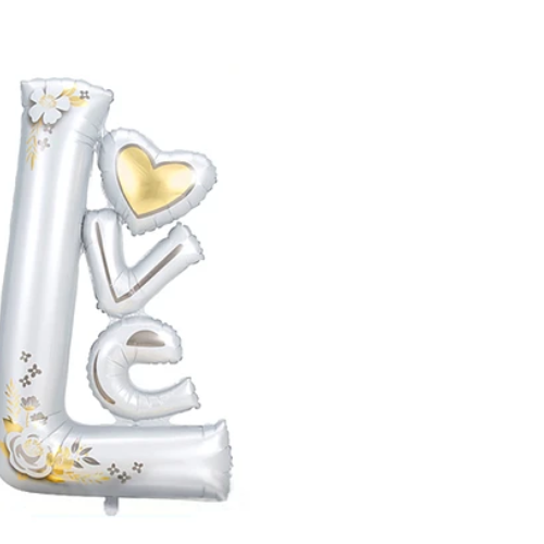 Globo Metálico Love Blanco 62x113Cm-1