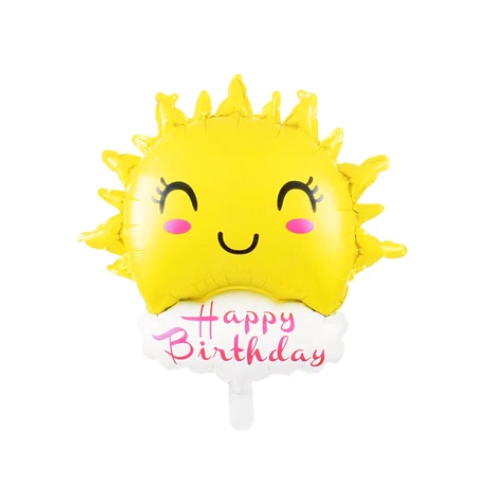 Globo Metalico Sol Y Nube Happy Birthday-0
