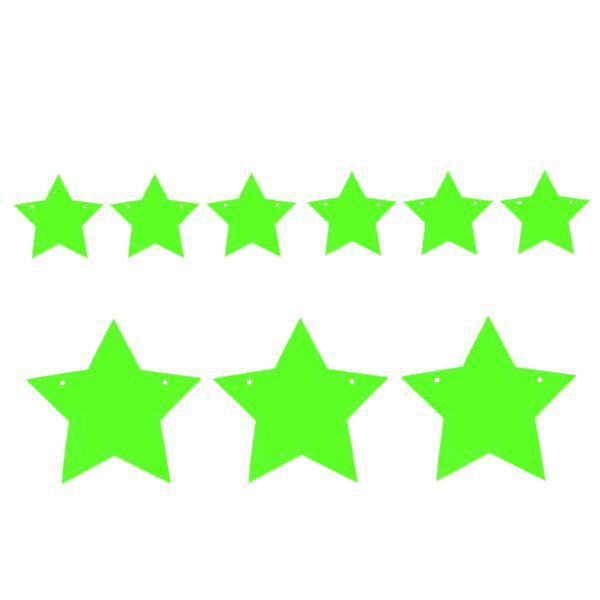 GUIRNALDA ESTRELLA 3M VERDE FLUOR X 1 UNI-0