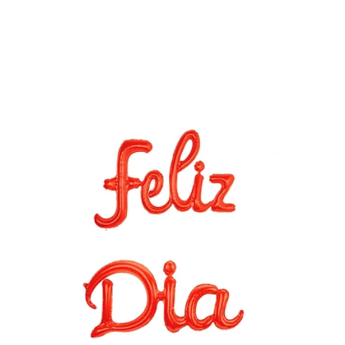 Set De Globos Metálicos Feliz Día Color Rojo-1