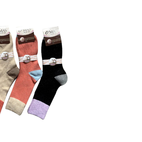Calcetines De Mujer Corte Medio Colores Surtidos 12 Unid-0