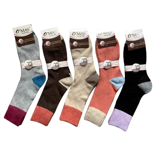 Calcetines De Mujer Corte Medio Colores Surtidos 12 Unid-1
