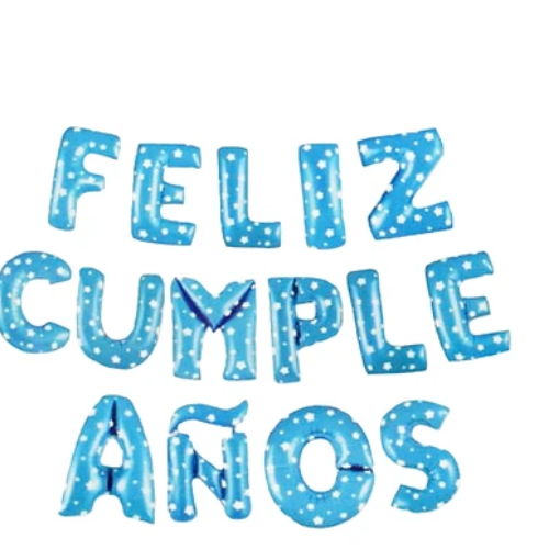 Globo Letras Feliz Cumpleaños Azul 16 Pulgadas-1