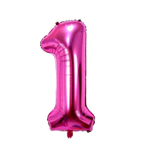 Globo Número 1 Rosa 40 Pulgadas-0
