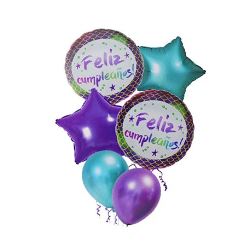Set De Globos Feliz Cumpleaños Colores Surtidos-0