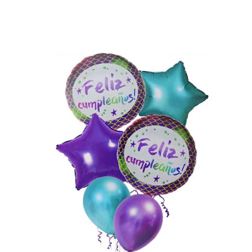 Set De Globos Feliz Cumpleaños Colores Surtidos-1