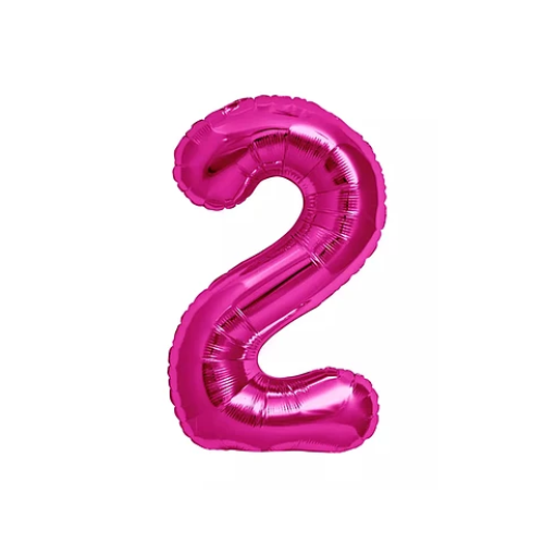 Globo Número 2 Rosa 40 Pulgadas-0