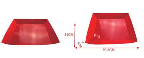 PLATO RECTANGULAR 39.5CM ROJO-0