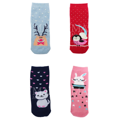 Calcetines Invisible Para Niña Con Diseño Talla 2 12 Unid-1