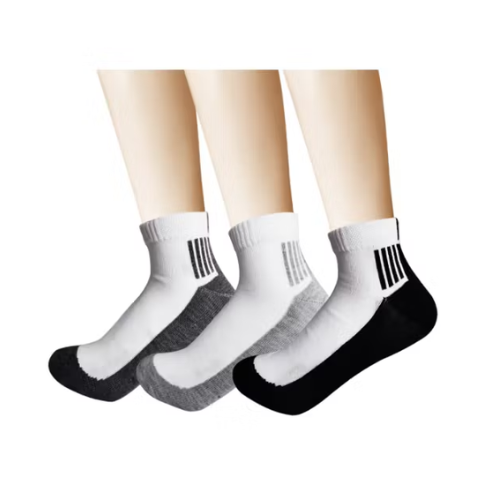 Calcetines Hombre Tobillo Blancos 12 Unid-1