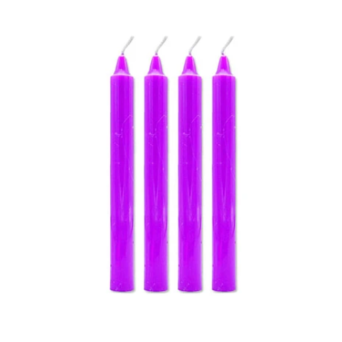 Velas Decorativas Color Morado 4pcs 17cm-0