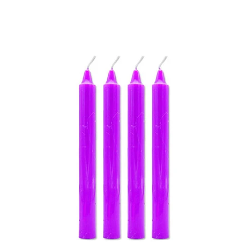 Velas Decorativas Color Morado 4pcs 17cm-1
