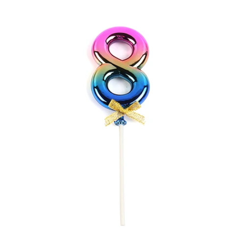 Topper Número 8 Multicolor 20cm-0
