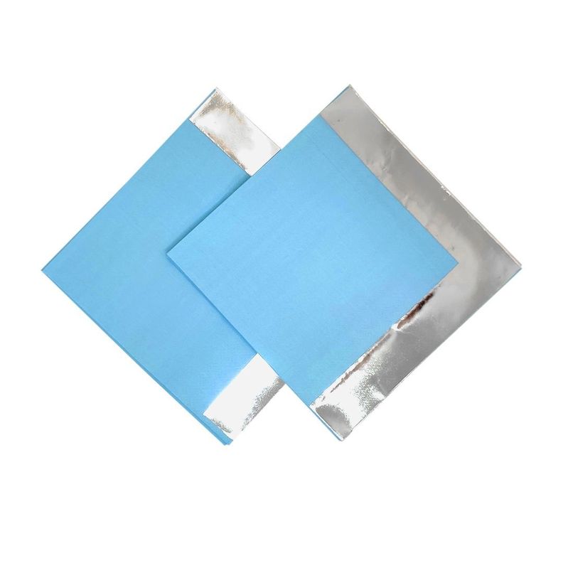 SERVILLETAS FRANJA METALICA 33X33 NEGRO X12UNI-1
