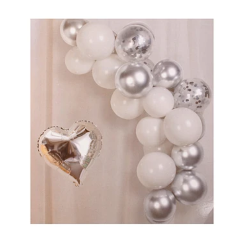 Set De Globos Color Plata 25pcs-0