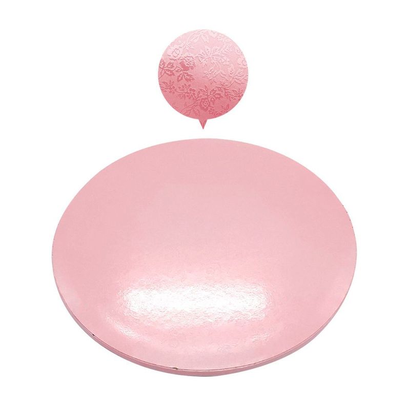 BASE TORTA REDONDO 40 CM ROSADO X1 UNI-0