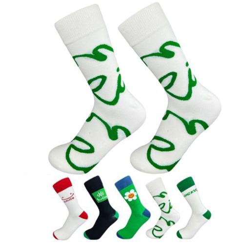 Calcetines De Mujer Corte Medio Con Diseños Surtidos-1
