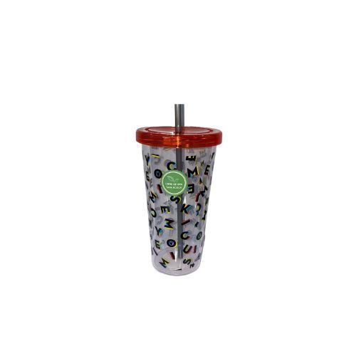VASO SIMPLE C/BOMBILLA MICKEY 680ML.-0