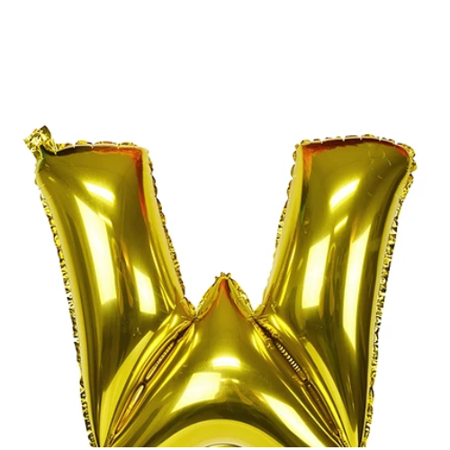 Globo Letra W Oro 16 Pulgadas-1