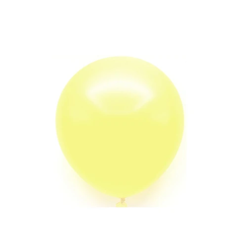Globos De Látex Pastel Color Amarillo 10pcs 23cm-0